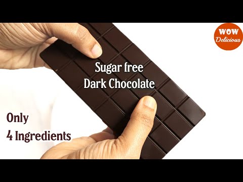 Homemade Dark Chocolate Recipe | How to make Dark Chocolate | Homemade Sugar free Dark Chocolate