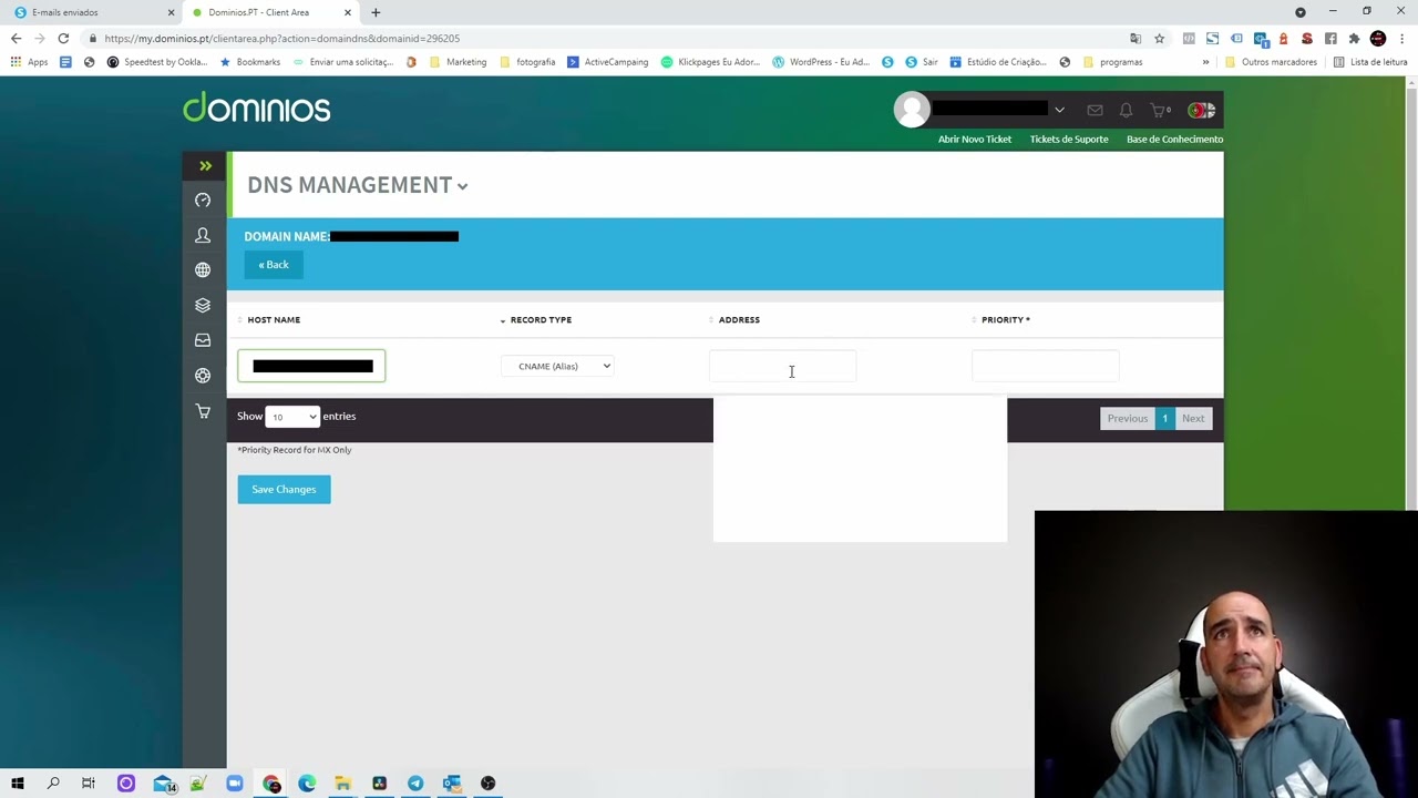 adicionar um domínio personalizado no Systeme io com o Dominios pt