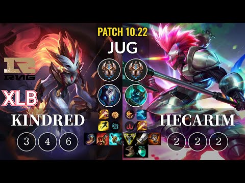 RNG XLB Kindred vs Hecarim Jungle - KR Patch 10.22