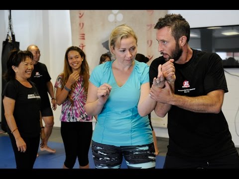 Alex O'Loughlin and Egan Inoue teach self defense