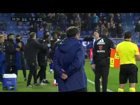 Golazo de Wakaso en el Alavés 2 Girona 1 | Audio: Lluis Izquierdo | 18-19