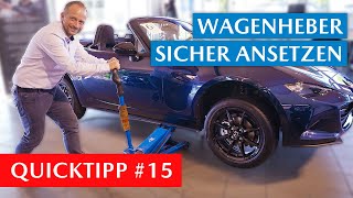 Wagenheber bei Mazda richtig ansetzen & sicher beim Räderwechsel anheben?! | Quicktipp #15