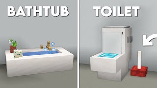 Minecraft: 25 BATHROOM Build Hacks and Ideas!