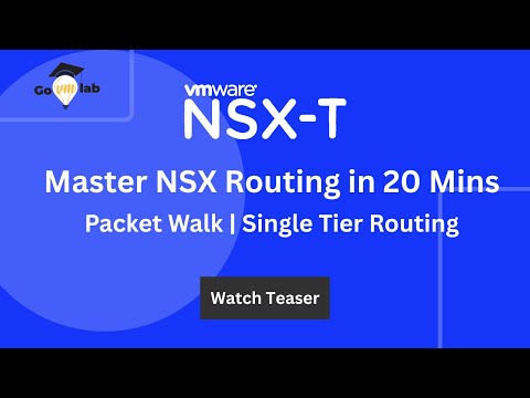 Teaser of Mastering NSX Routing in 20 Mins | VMware NSX Single-Tier Routing & Packet Walk | GoVMlab
