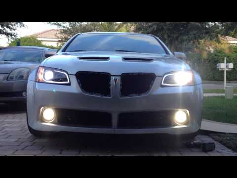 Pontiac G8 spec-d Head light conversion with mods. Turn on CC for info during video.