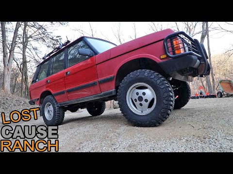 Make it Bigger! 2 hour Transformation of our Range Rover Classic. New Lift and Tires installed.