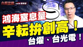 鴻海窒息量，辛耘拚創高！台燿、台光電！ (圖)