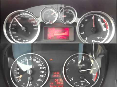 MiTo QV 195 hp vs BMW 330d coupè 231 hp  0-160 kmh