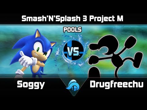 Smash n Splash 3 Project M Singles Pools - Soggy (Sonic) vs. Drugfreechu (Game and Watch)
