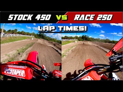Stock 450 vs Pro National RACE 250 - What's Faster?