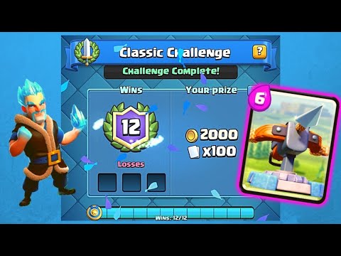 12-0 Classic Challenge 1st try - 3.6 Ice Bow Deck Clash Royale