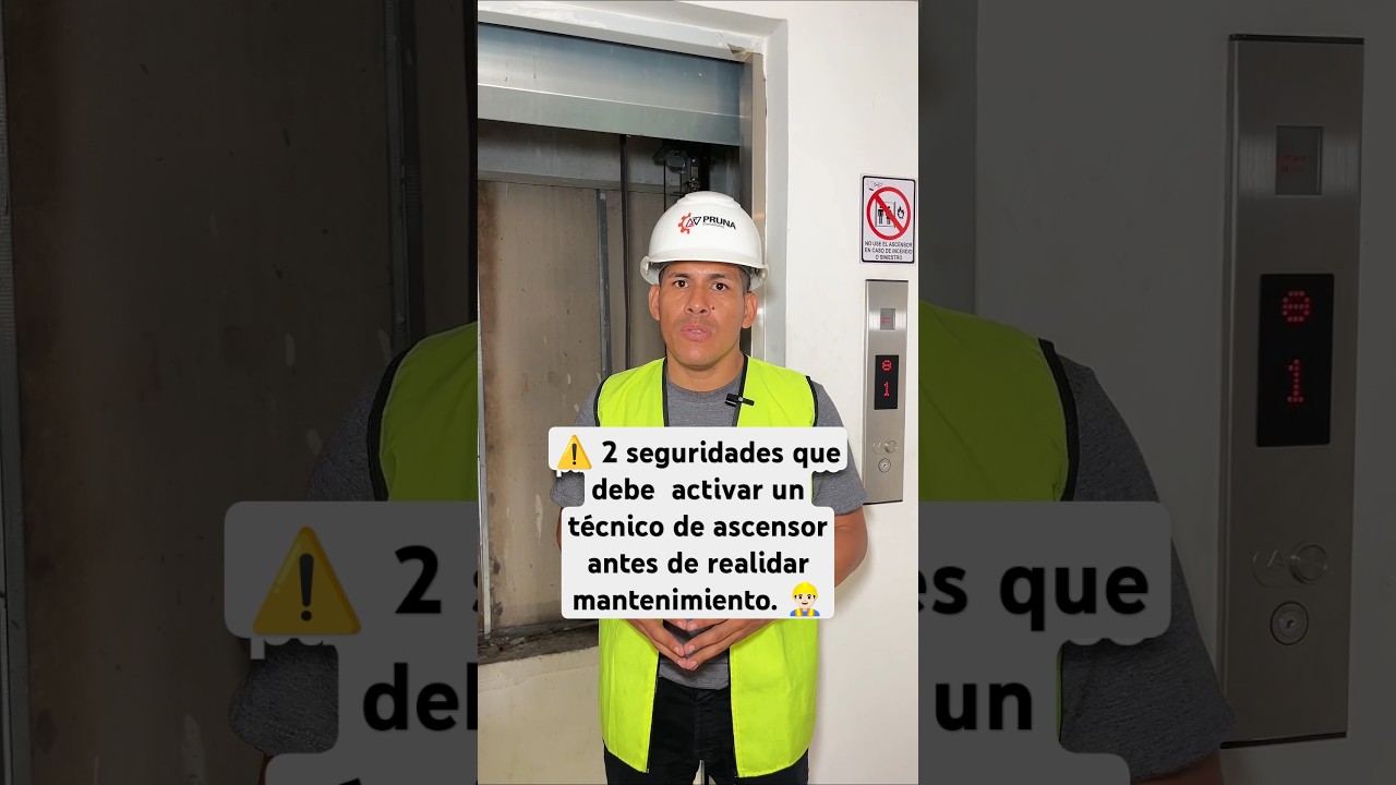 ⚠️ Todo técnico de ascensor debe saber esto. ☝️ #ascensores #ecuador #mantenimiento #tecnico