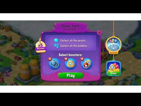 Fishdom, super hard level 5666 collect all the bubbles