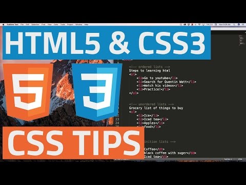 HTML5 and CSS3 beginner tutorial 14 - CSS tips