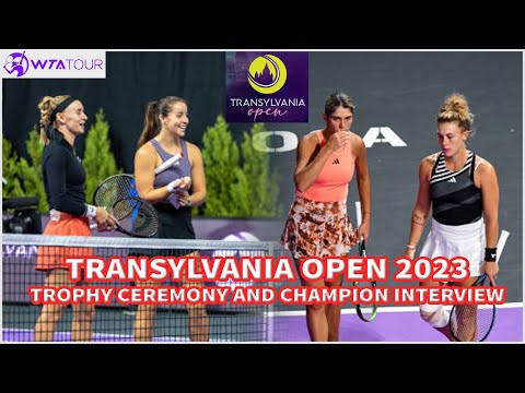 J.Teichmann, J.Burrage& V.Strakhova, L.Jeanjean Final Speech& Trophy Ceremony| WTA Transylvania 2023