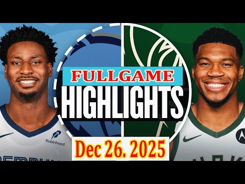 Memphis Grizzlies vs Milwaukee Bucks FULLGAME Qtr Dec 26. 2025 Highlights | NBA highlight