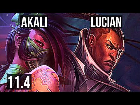 AKALI vs LUCIAN (MID) | 14/1/4, Legendary, 66% winrate | BR Grandmaster | v11.4