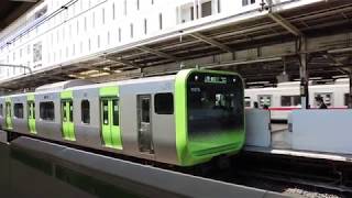 （手振れ注意・鉄道）山手線E235系池袋駅停車