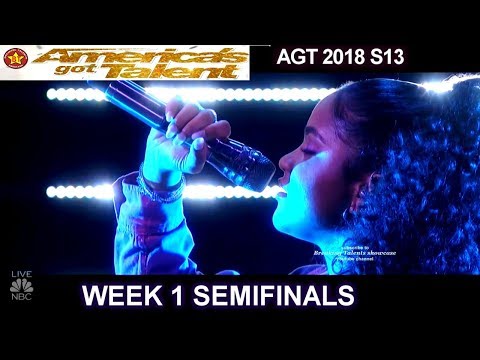 Amanda Mena  "Happy" Her Version & HER BEST PERFORMANCE  Semifinals 1 America's Got Talent 2018 AGT