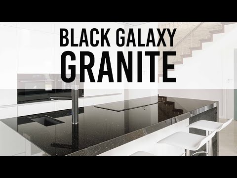 Slabs slab black galaxy granite stone, thickness: 20 mm,30 m...