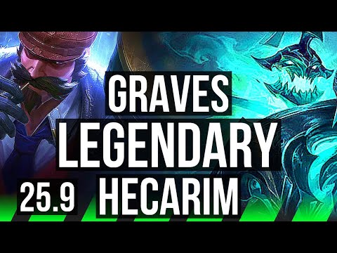 GRAVES vs HECARIM (JGL) | 9/0/1, Legendary | KR Diamond | 25.9