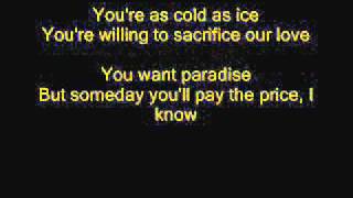 Foreigner - Cold as Ice with lyrics