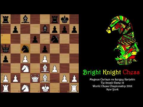 Amazing Queen Sac To Win World Championship - Magnus Carlsen vs Sergey Karjakin - New York 2016