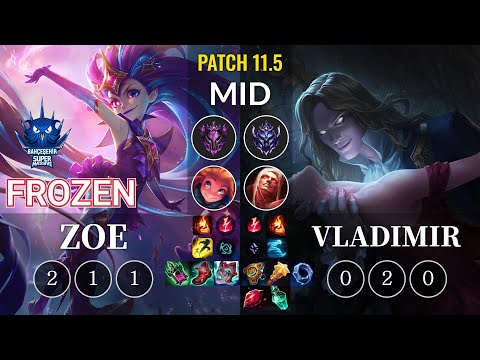SUP Frozen Zoe vs Vladimir Mid - KR Patch 11.5