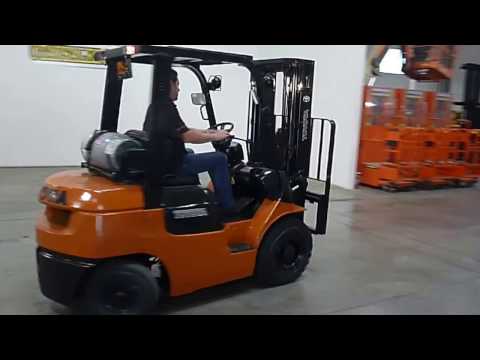 TOYOTA 5,000LB 7FGU25 PROPANE PNEUMATIC TIRE FORKLIFT , STOCK #21663, WWW.OTAYSALES.COM