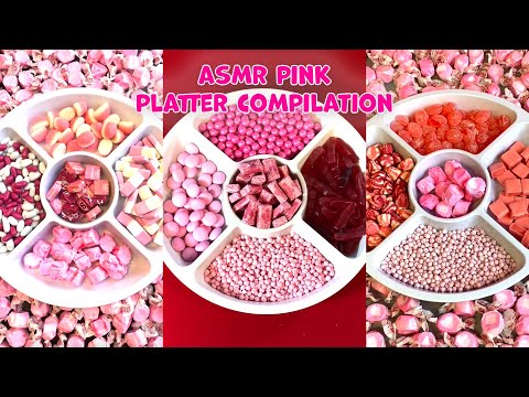 ASMR *PINK* Candy Platter Compilation (no talking) | Candy Funhouse