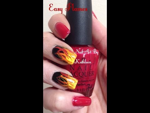 Nails Design Flames