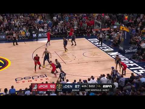 CJ McCollum Takes Over Game 7 vs  Nuggets, Comes up Clutch with Block and Bucket