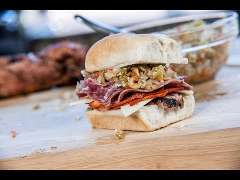 Pork Tenderloin Muffuletta Sliders