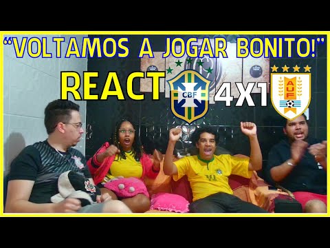 REACT BRASIL 4X1 URUGUAI | ELIMINATÓRIAS COPA DO MUNDO 2022
