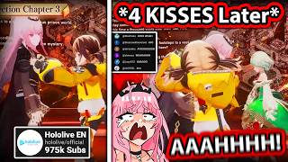 Calli Screams When Gigi Can't Stop Kissing her on the Official Channel 【Hololive】