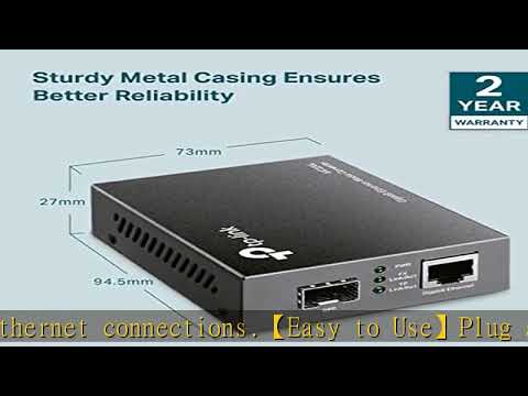 TP-Link MC220L | Gigabit SFP to RJ45 Fiber Media Converter | Fiber to Ethernet Converter | Plug and