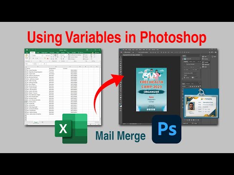 Variable data, text and images Excel to Adobe Photoshop | Mail Merge | Nabin Shrestha