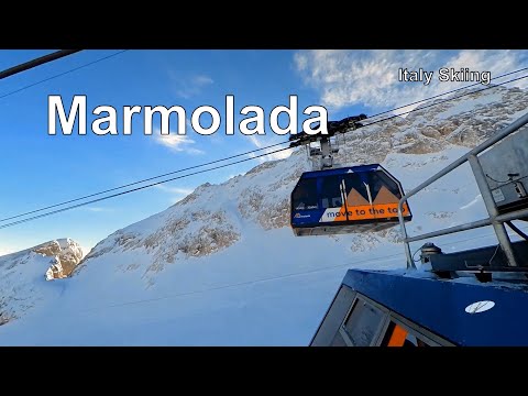 Italy Skiing Marmolada #italy #dolomites #skiing #wintersports #mountains