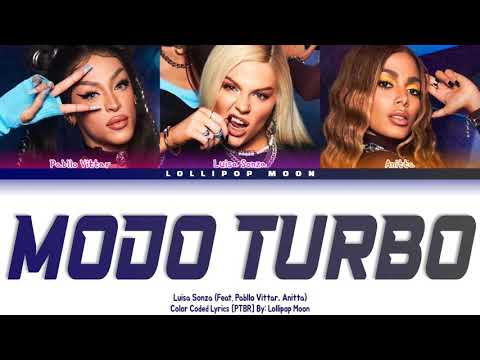 LUISA SONZA (FEAT. PABLLO VITTAR, ANITTA) - 'MODO TURBO' Color Coded Lyrics [PTBR]