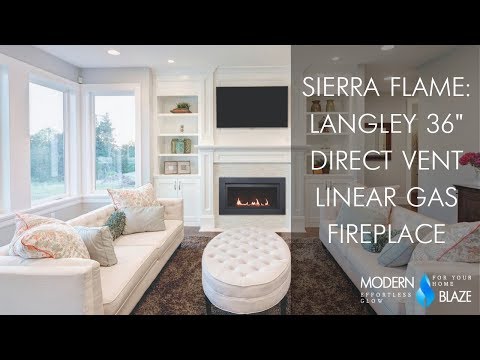 Sierra Flame Langley 36" Direct Vent Linear Gas Fireplace