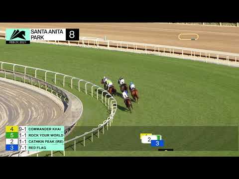 Rock Your World wins the Pasadena Stakes on Saturday, February 27th, 2021.