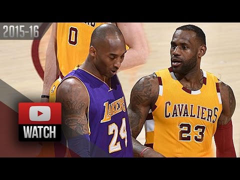 LeBron James vs Kobe Bryant EPIC DUEL Highlights (2016.02.10) Cavaliers vs Lakers - LEGENDS!