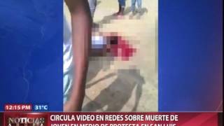 Circula video en redes sobre muerte de joven en medio de protesta en San Luis