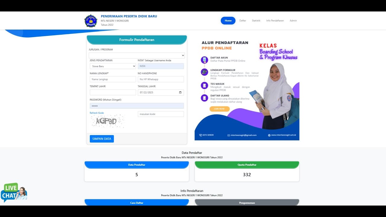 Source Code Aplikasi PPDB ( Penerimaan Peserta Didik Baru) - by robialakbar GRATIS