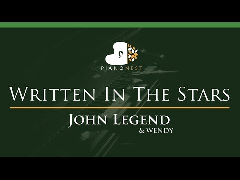 John Legend & WENDY - Written In The Stars - LOWER Key (Piano Karaoke / Sing Along)