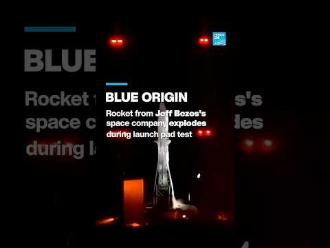 Blue origin rocket explodes during launch pad test