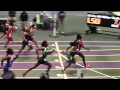 Morgan Thibeaux's 3rd place finish in 2015 LHSAA State Indoor Meet: Lane 7