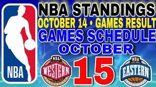 NBA STANDINGS TODAY OCTOBER 14, 2025 | GAMES RESULT | GAMES SCHEDULE October 15, 2025
