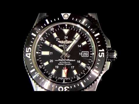 Men's Stainless Steel Breitling Superocean 44 Automatic Wristwatch