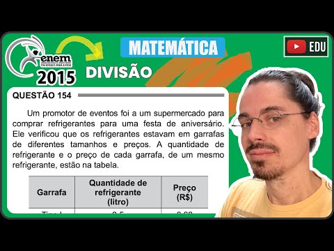 [ENEM 2015 PPL] 154 📘 DIVISÃO Um promotor de eventos foi a um supermercado para comprar